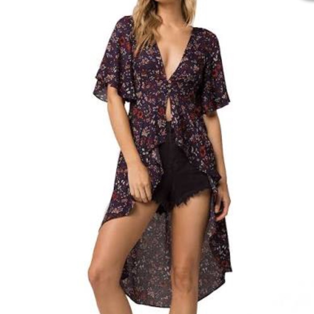 Floral (yellow) Hi Lo Kimono!